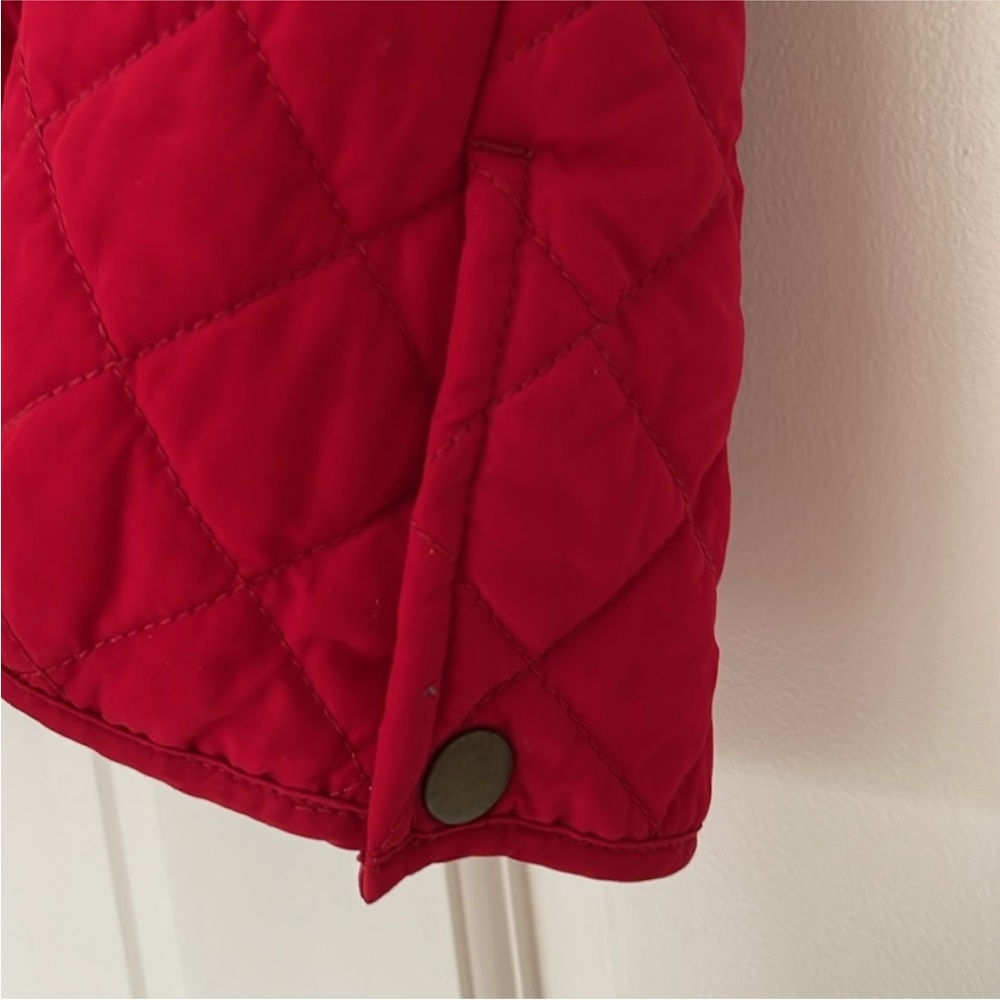 J.JILL vest size S red quilted pockets snap closure - Picture 4 of 8